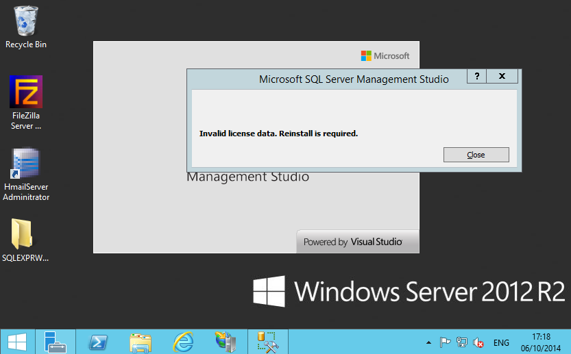 vs2010 invalid license data reinstall is required